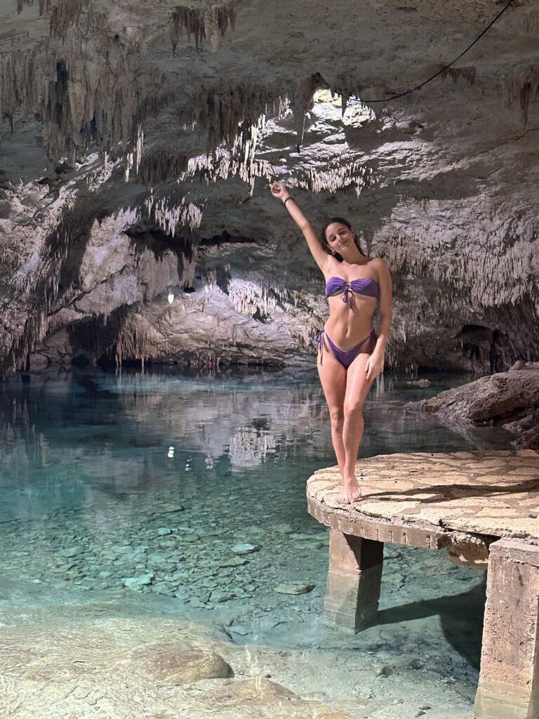 The runway and platform at Taak Bi Ha Cenote - the BEST Tulum Cenote