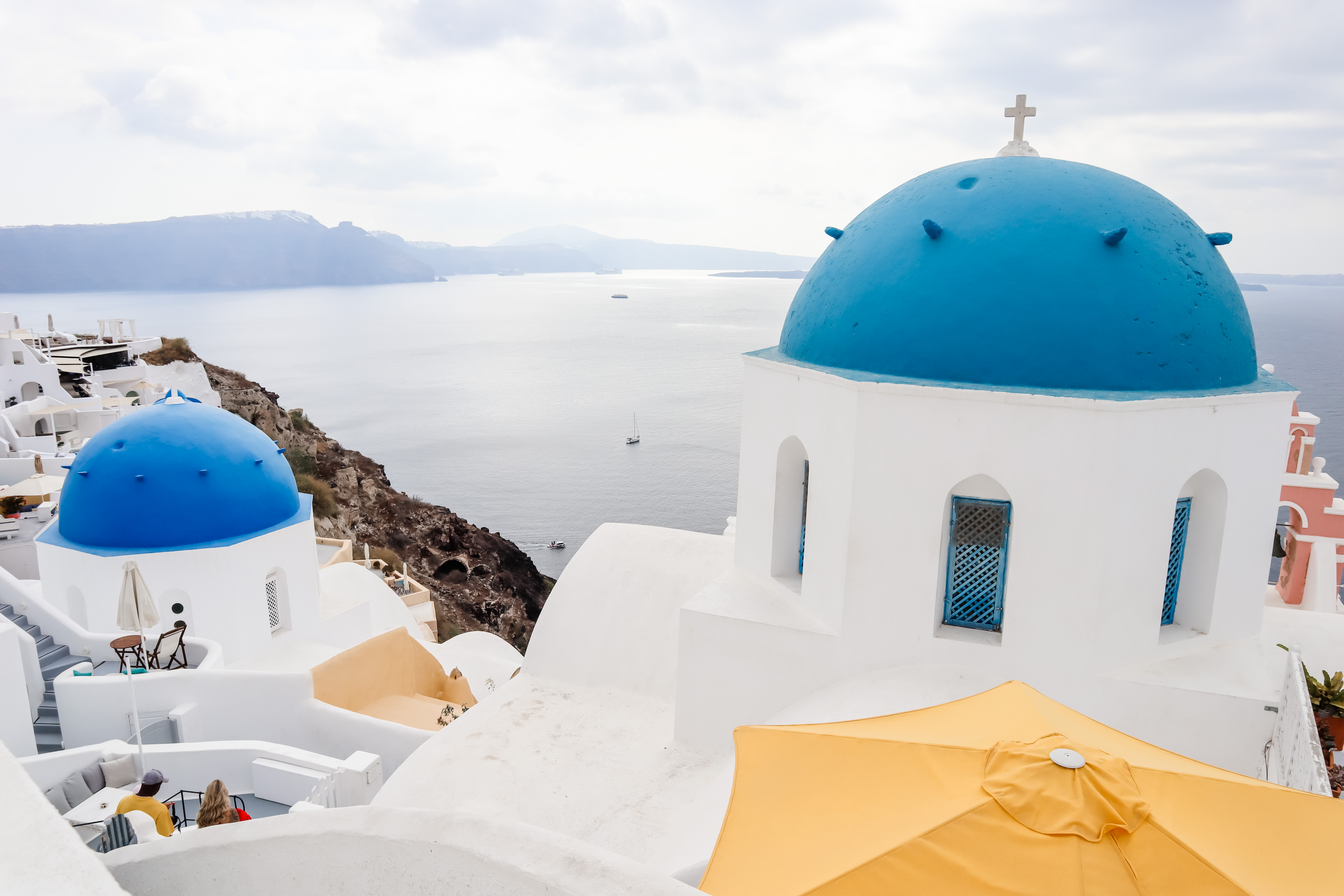 Santorini view from Oia stop 3 of a Greece itinerary 7 days - Greek Island Hopping