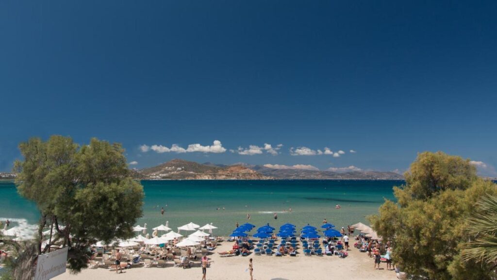 Ippokampos Hotel Plaka Beach stop 2 of a Greece itinerary 7 days - Greek Island Hopping