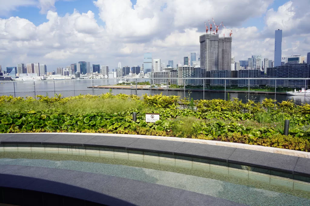 Foot Bath onsen at Toyosu Manyo club