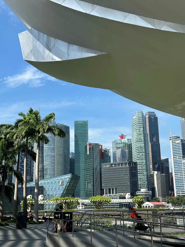 The Art Science Museum with the Singapore skyline in the background - 3 Day Singapore Itinerary Blog