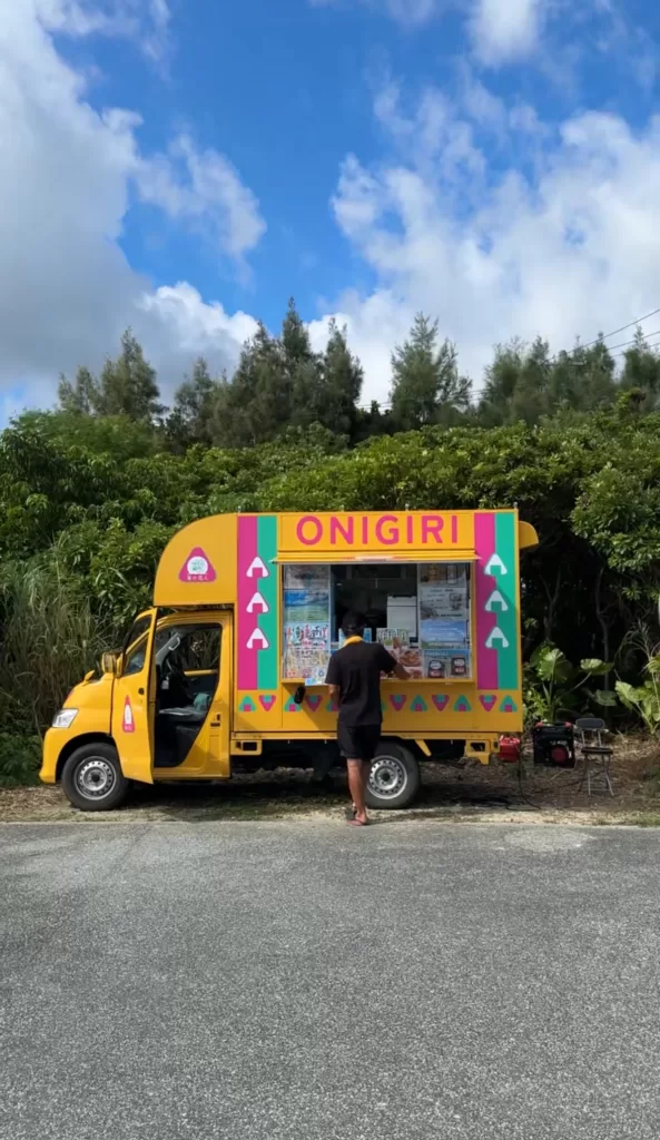 Spam Onigiri food van at Yoshino Kaigan Beach